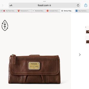 Fossil leather Emory Flap Clutch